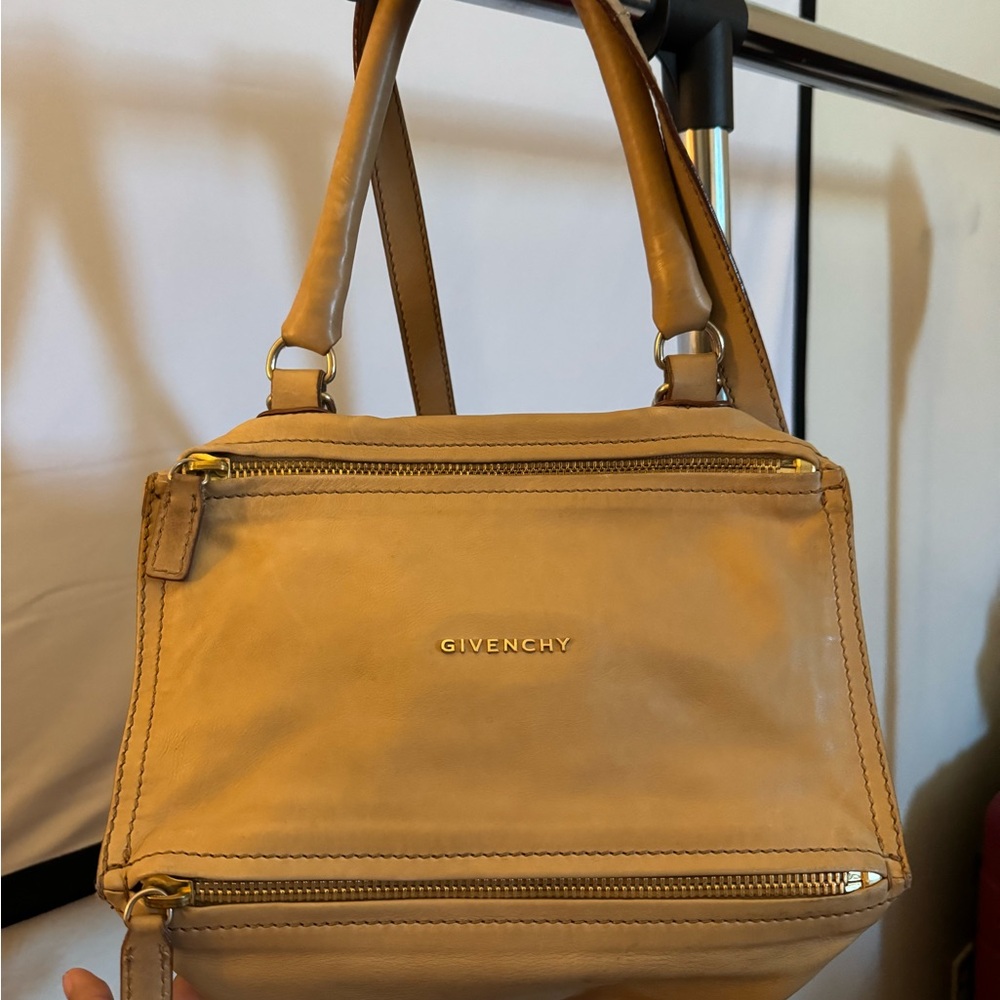 Givenchy Tan Leather Shoulder Bag with Classic Design